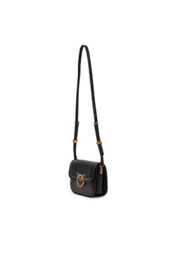 Pinko - PINKO Torebka Love Box Bag Fl Mini 104297 A26L Czarny. Kolor: czarny. Materiał: skórzane