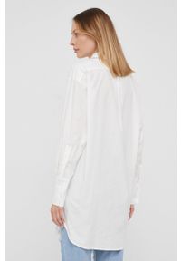 Answear Lab koszula bawełniana damska kolor biały relaxed z kołnierzykiem klasycznym. Typ kołnierza: kołnierzyk klasyczny. Kolor: biały. Materiał: bawełna. Długość: długie. Wzór: gładki. Styl: wakacyjny, klasyczny #4