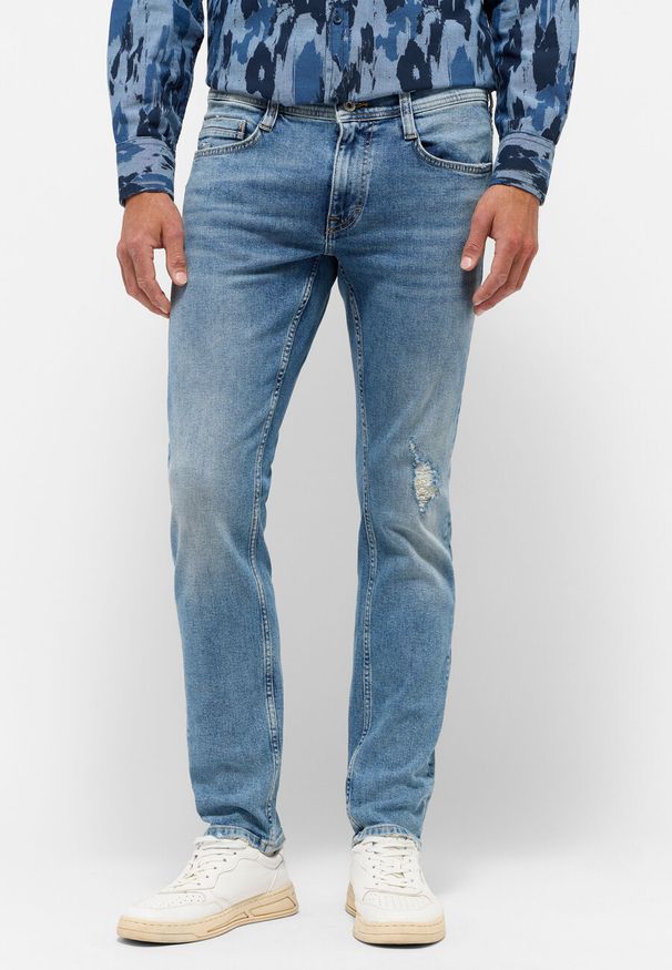 Mustang - Męskie Spodnie Jeansowe MUSTANG Oregon Slim Denim Blue 1015865 5000 424