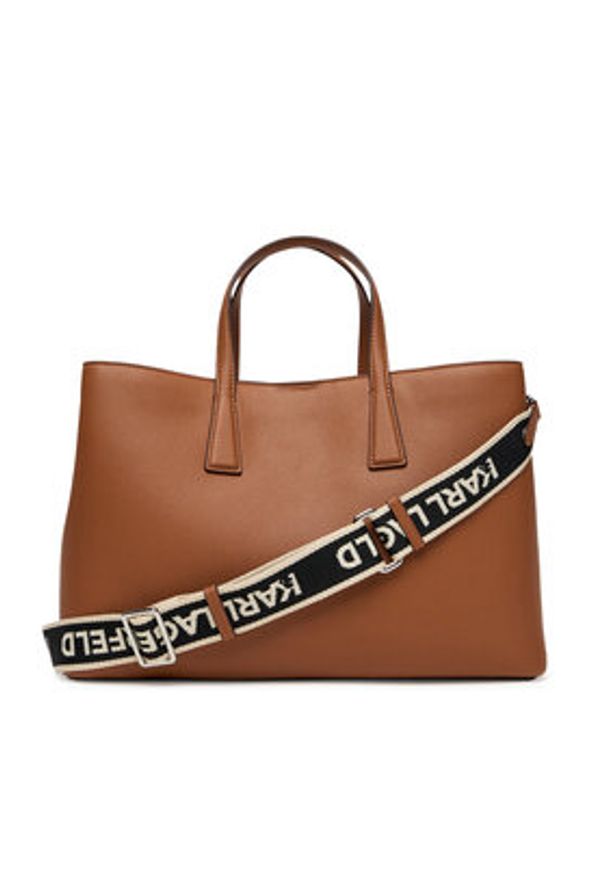 Karl Lagerfeld - KARL LAGERFELD Torebka A3W30315 Brązowy. Kolor: brązowy. Materiał: skórzane