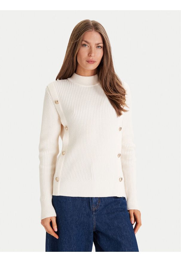 Morgan Sweter 252-MCOOL Beżowy Regular Fit. Kolor: beżowy. Materiał: syntetyk