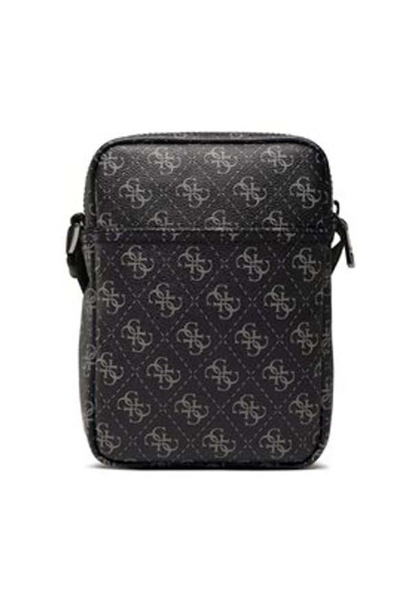 Guess Saszetka Vezzola Smart HMEVZL P3163 Czarny. Kolor: czarny. Materiał: skóra