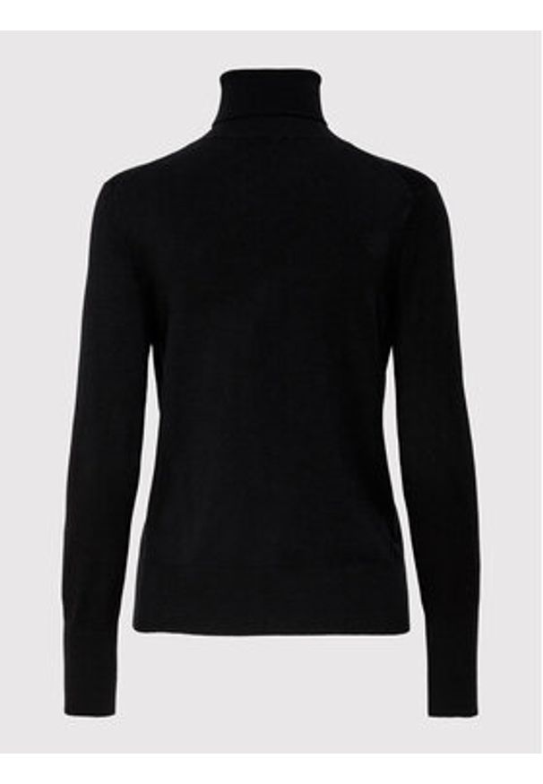 only - ONLY Golf Venice 15183772 Czarny Regular Fit. Typ kołnierza: golf. Kolor: czarny. Materiał: wiskoza