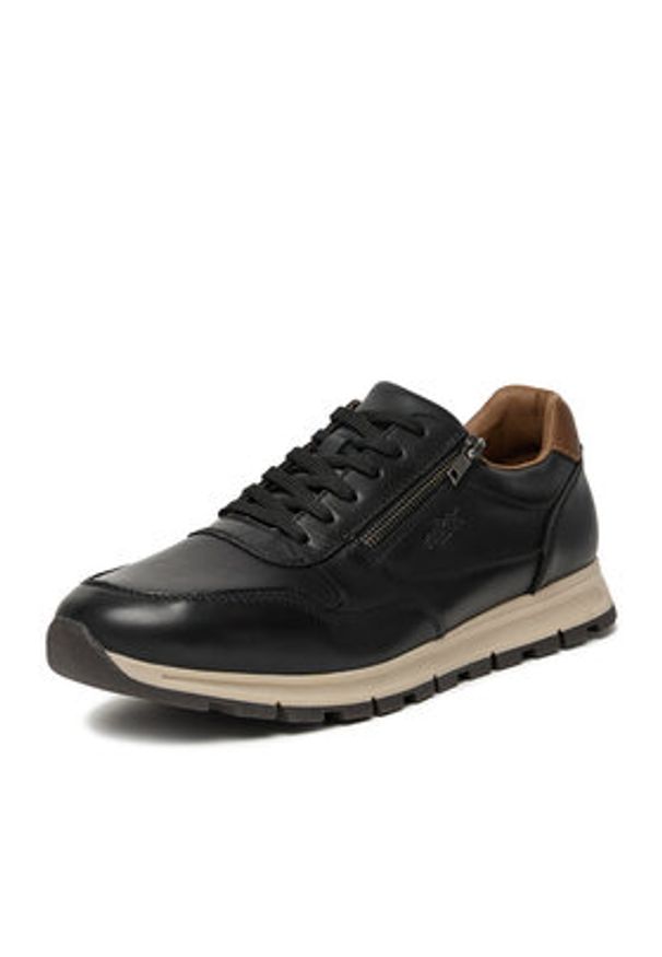 Rieker Sneakersy B0504-00 Czarny. Kolor: czarny. Materiał: skóra