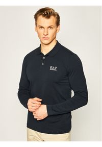 EA7 Emporio Armani Polo 8NPF05 PJM5Z 1578 Granatowy Regular Fit. Typ kołnierza: polo. Kolor: niebieski. Materiał: bawełna #1