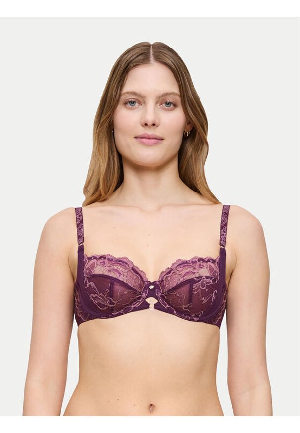 Triumph Biustonosz balkonetka Wild Gardenia Florale 10224879 Fioletowy. Kolor: fioletowy. Materiał: lyocell