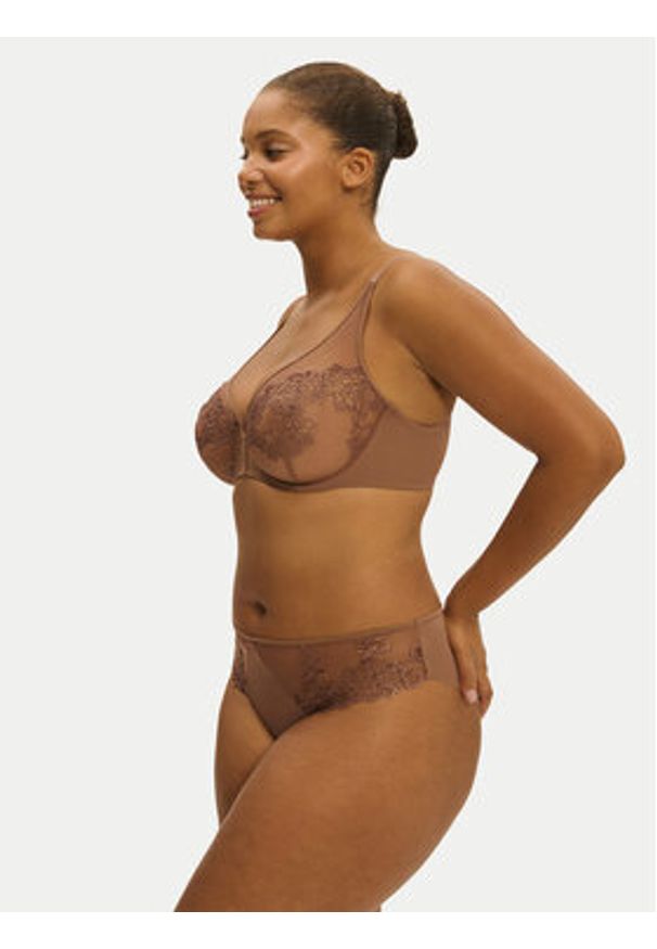 Simone Pérèle Biustonosz z fiszbiną Saga 15C319 Brązowy. Kolor: brązowy. Materiał: syntetyk