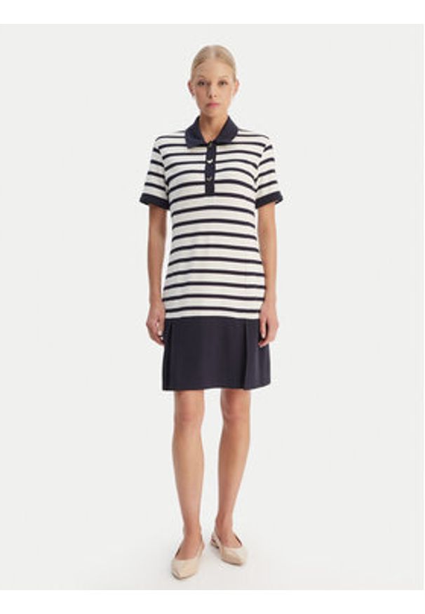 Liu Jo Sport Sukienka codzienna TA6125 J3867 Granatowy Regular Fit. Okazja: na co dzień. Kolor: niebieski. Materiał: wiskoza. Typ sukienki: proste, sportowe. Styl: sportowy, casual