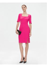 BOSS - Boss Sukienka koktajlowa Doneba 50505816 Różowy Slim Fit. Kolor: różowy. Materiał: wiskoza. Styl: wizytowy #2