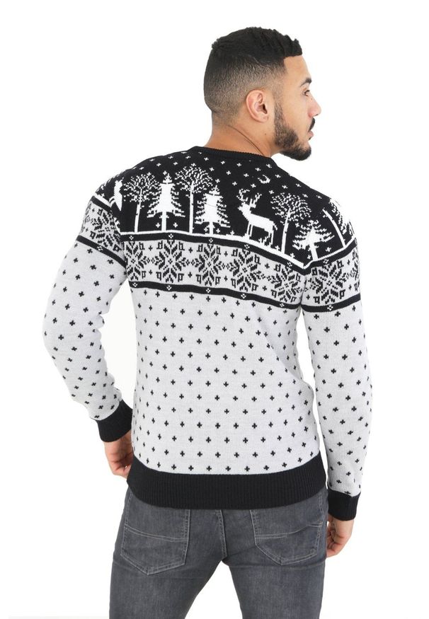 Świąteczny Sweter w Norweski Wzór - Brave Soul. Materiał: akryl. Styl: wizytowy