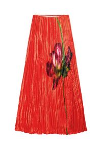 Desigual Spódnica plisowana Follet 25SWFW06 Pomarańczowy Regular Fit. Kolor: pomarańczowy. Materiał: syntetyk #3