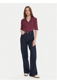 United Colors of Benetton - United Colors Of Benetton Bluzka 3GA2D400U Fioletowy Slim Fit. Kolor: fioletowy. Materiał: bawełna
