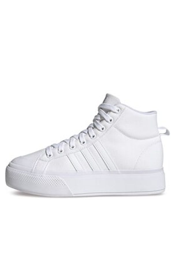 Adidas - adidas Sneakersy Bravada 2.0 Platform Mid IE2316 Biały. Kolor: biały. Materiał: materiał. Obcas: na platformie