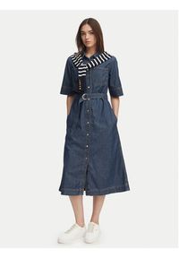 TOMMY HILFIGER - Tommy Hilfiger Sukienka jeansowa WW0WW50622 Niebieski Regular Fit. Kolor: niebieski. Materiał: bawełna #2