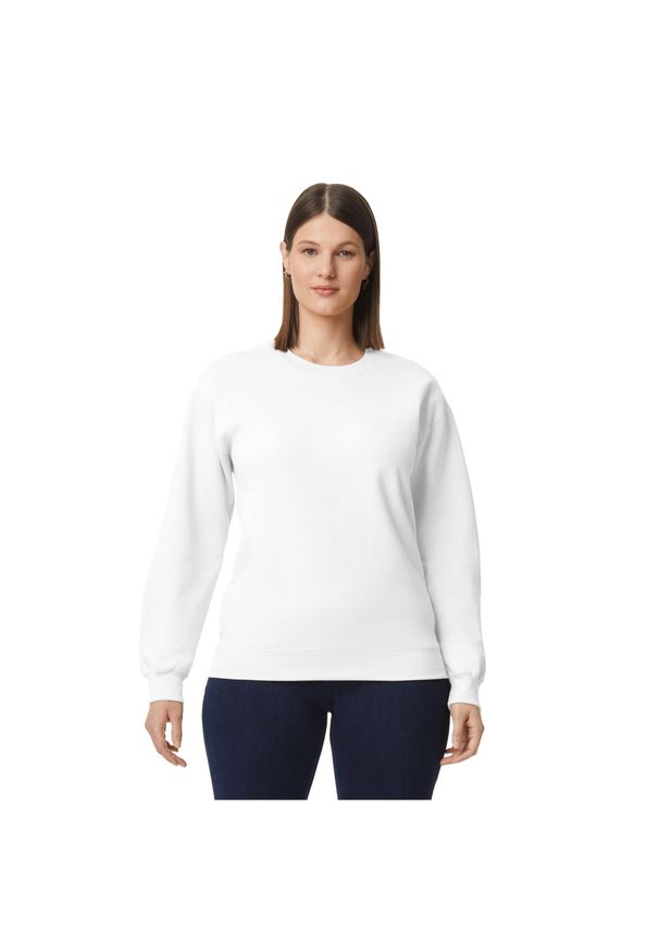 GILDAN - Bluza Polarowa Unisex Dla Dorosłych Softstyle Plain Midweight Fleece Top. Kolor: biały. Materiał: polar. Sezon: zima