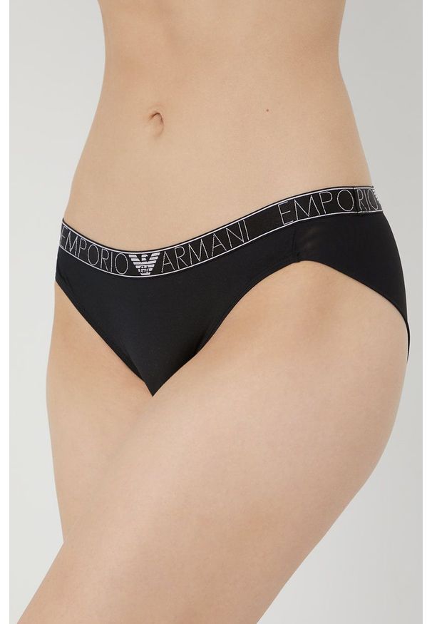 Emporio Armani Underwear figi (2-pack) kolor czarny. Kolor: czarny. Materiał: materiał