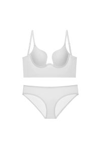 Intica - Komplet bielizny dopasowany do dużych dekoltów z wysokiej jakości materiałów Regi. Kolor: biały. Materiał: materiał