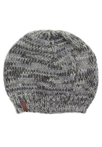 Adam Collection - Czapka z domieszką kaszmiru - melanż szary CZ7. Kolor: szary. Materiał: kaszmir. Wzór: melanż #1