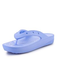 Crocs Japonki Classic Platform Flip W 207714-5Q6 niebieskie. Kolor: niebieski. Materiał: materiał. Obcas: na platformie #2