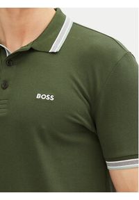 BOSS Polo Paddy 50469055 Zielony Regular Fit. Typ kołnierza: polo. Kolor: zielony. Materiał: bawełna #5