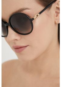 Furla okulary przeciwsłoneczne damskie kolor czarny. Kształt: okrągłe. Kolor: czarny #3