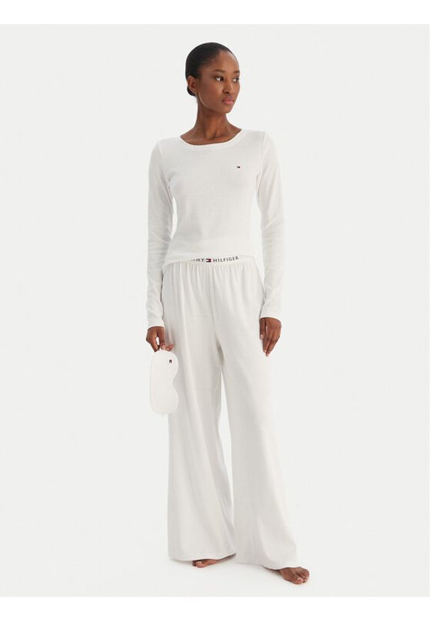 TOMMY HILFIGER - Tommy Hilfiger Piżama UW0UW06157 Écru Regular Fit. Materiał: bawełna