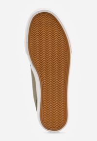 Born2be - Zielone Klasyczne Tenisówki z Ozdobnym Paskiem przy Podeszwie Ranora. Zapięcie: pasek. Kolor: zielony. Materiał: jeans, dresówka. Szerokość cholewki: normalna. Wzór: gładki. Styl: klasyczny #2