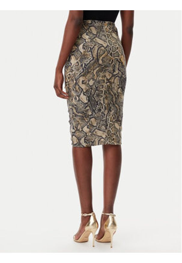 Just Cavalli Spódnica ołówkowa 78PAE815 Brązowy Slim Fit. Kolor: brązowy. Materiał: syntetyk