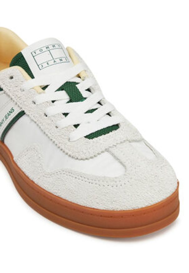 Tommy Jeans Sneakersy The Greenwich Mix Media EN0EN02730 Biały. Kolor: biały. Materiał: skóra, zamsz