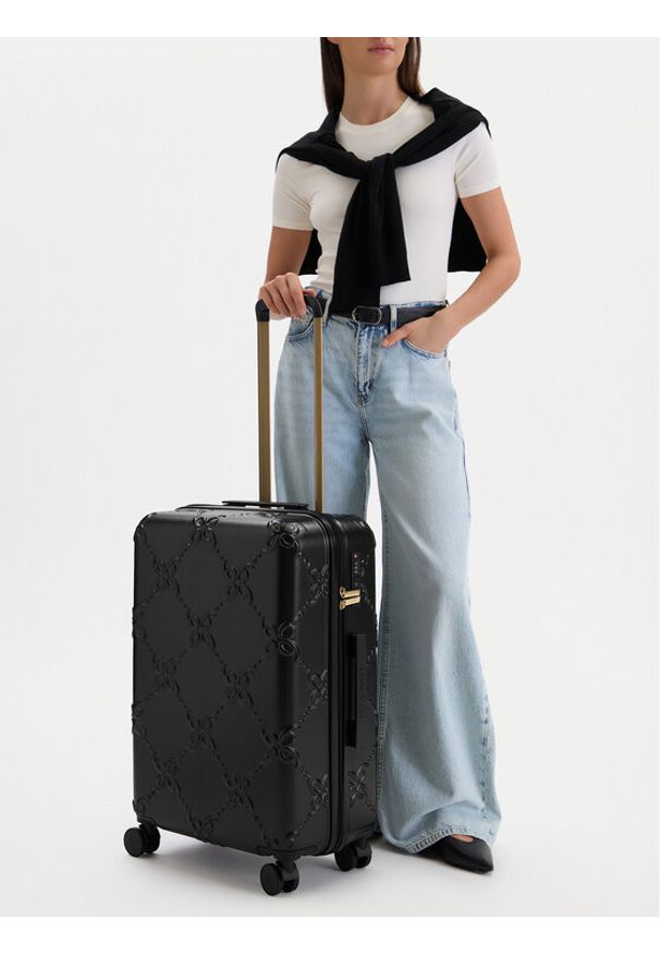 Nine West Walizka średnia CEO-NW-M-005-09 BLACK Czarny. Kolor: czarny