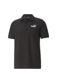 Puma - Męska koszulka polo z piki Essentials PUMA Black. Typ kołnierza: polo. Kolor: czarny. Materiał: prążkowany. Wzór: aplikacja. Styl: sportowy, klasyczny #1