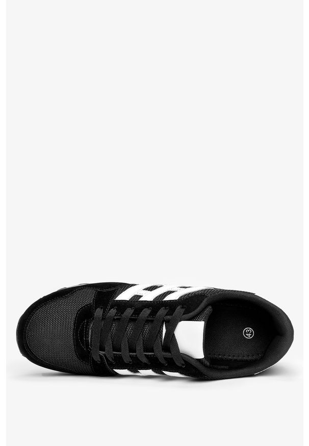 Casu - Czarne buty sportowe sznurowane casu 9-k2161a. Kolor: czarny
