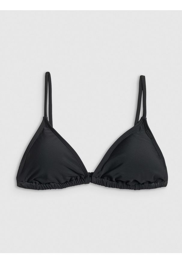 4f - 4F Góra od bikini damska - czarna XL. Kolor: czarny. Materiał: materiał