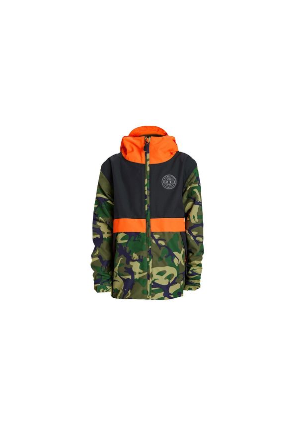 AIRBLASTER - Kurtka snowbordowa juniorska trencher full zip. Kolor: brązowy, wielokolorowy, zielony