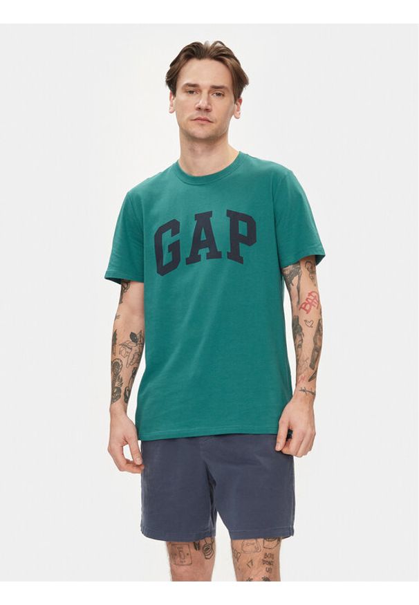 GAP - Gap T-Shirt 856659-06 Zielony Regular Fit. Kolor: zielony. Materiał: bawełna