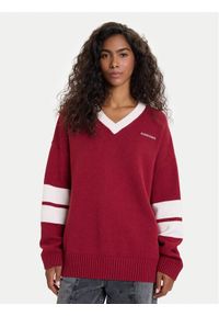 Guess Jeans Sweter 178814 Czerwony Classic Fit. Kolor: czerwony. Materiał: bawełna #1