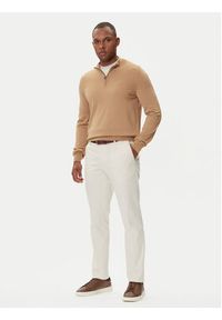 BOSS Sweter Ebenji 50528300 Beżowy Regular Fit. Kolor: beżowy. Materiał: wełna #3