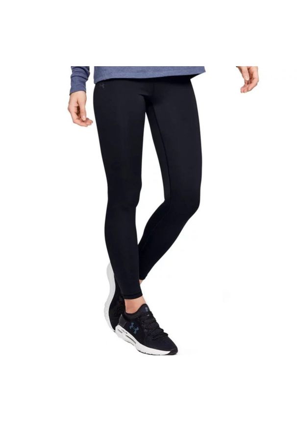 Legginsy damskie Under Armour Coldgear sportowe treningowe. Kolor: czarny. Materiał: elastan, poliester. Sport: fitness