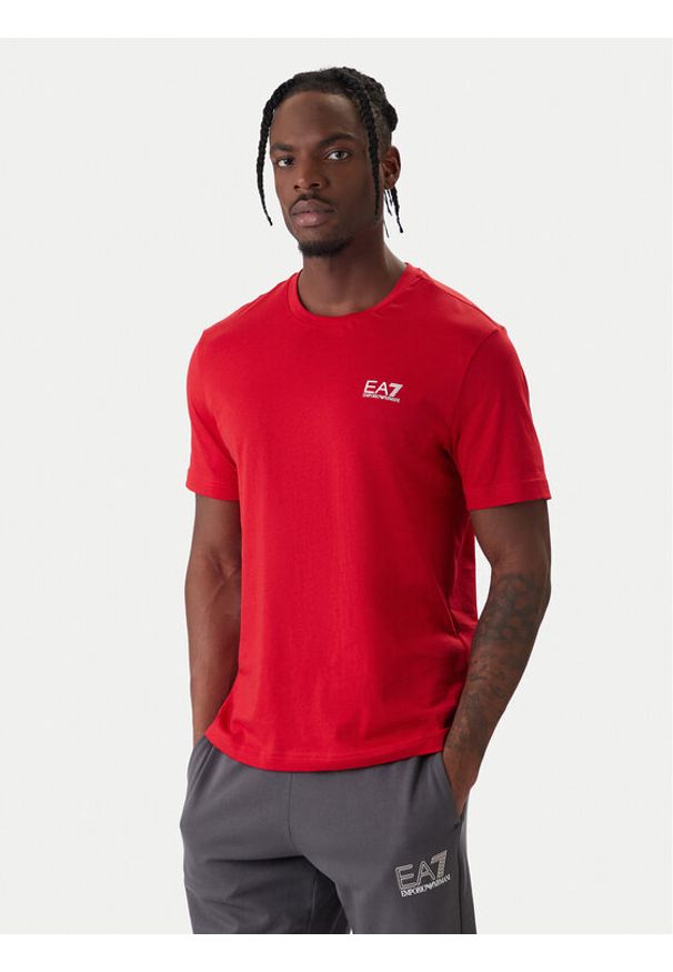EA7 Emporio Armani T-Shirt 8NPT25 PJVPZ U5072 Czerwony Regular Fit. Kolor: czerwony. Materiał: bawełna