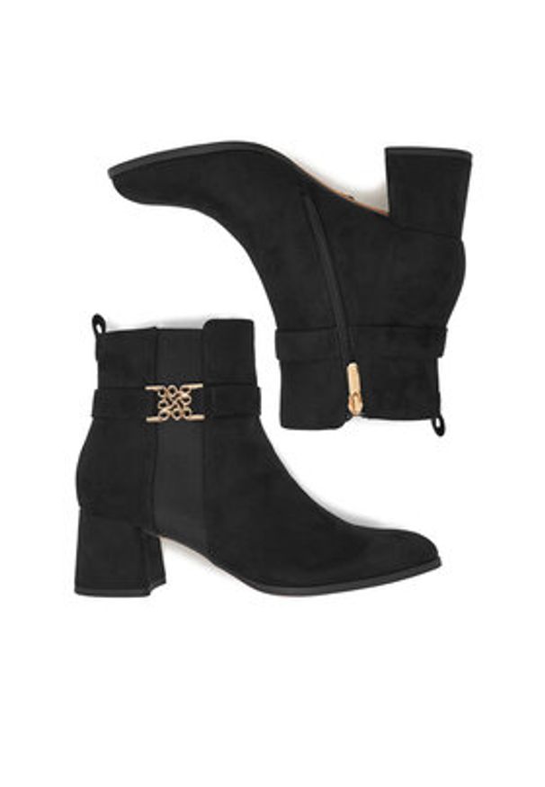 Nine West Botki CEO-NIBAL-01 Czarny. Kolor: czarny. Materiał: materiał