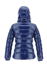 HERNO - Niebieska pikowana kurtka z paskiem. Kolor: niebieski #6