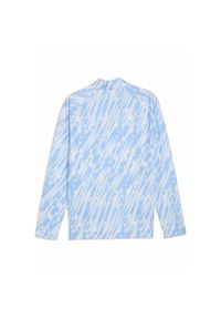 Puma - Męska bluza przedmeczowa z zamkiem 1/4 Manchester City PUMA Silver Sky Blue. Kolor: niebieski