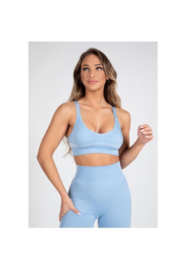GORILLA WEAR - Selah Bezszwowe Biustonosz sportowy ight Niebieski. Kolor: niebieski. Sport: fitness