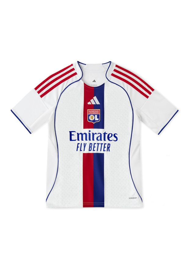 Adidas - Koszulka domowa dla dzieci OL 2025/26. Kolor: biały. Sport: piłka nożna