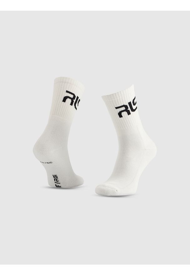 4f - 4F Skarpety casual wysokie męskie 4F x Robert Lewandowski - białe 39-42. Kolor: biały. Materiał: dzianina, bawełna