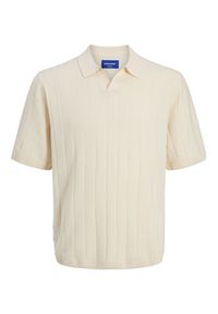 Jack & Jones Polo Varenna 12272578 Beżowy Relaxed Fit. Typ kołnierza: polo. Kolor: beżowy. Materiał: bawełna #2