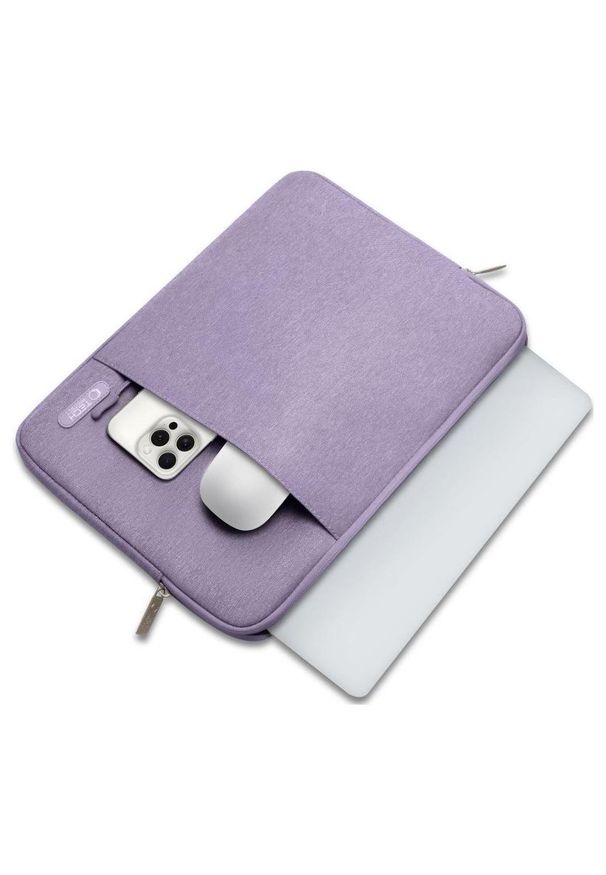 TECH-PROTECT - Wsuwka Tech-Protect Sleevy 13''-14'' fioletowy. Kolor: fioletowy. Materiał: polar, tkanina, poliester, materiał. Styl: casual, elegancki, biznesowy