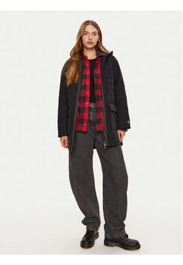 Champion Kurtka przejściowa 117573 Czarny Custom Fit. Kolor: czarny. Materiał: syntetyk