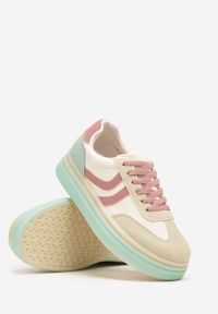Born2be - Jasnożółte Sneakersy w Stylu Klasycznych Tenisówek na Grubej Podeszwie Grelritia. Nosek buta: okrągły. Zapięcie: sznurówki. Kolor: żółty. Materiał: materiał. Obcas: na obcasie. Wysokość obcasa: niski #3