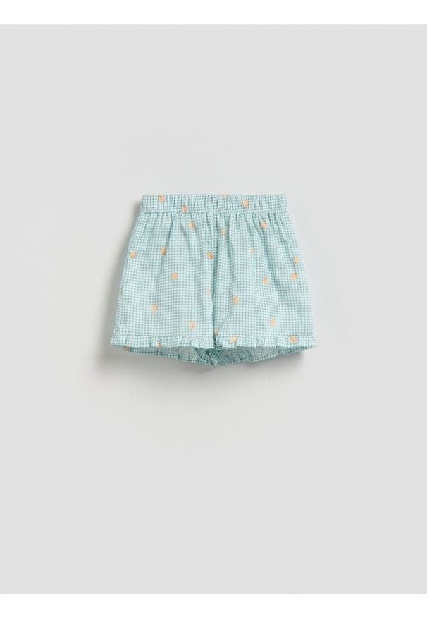 Reserved - Bawełniane szorty w kratę - wielobarwny. Materiał: bawełna